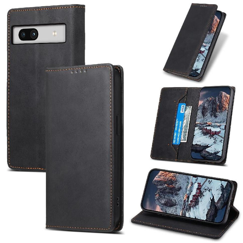 Flip Case For Google Pixel 7A Business Casual Shockproof Kickstand Tpu Card Slot 9773935617346