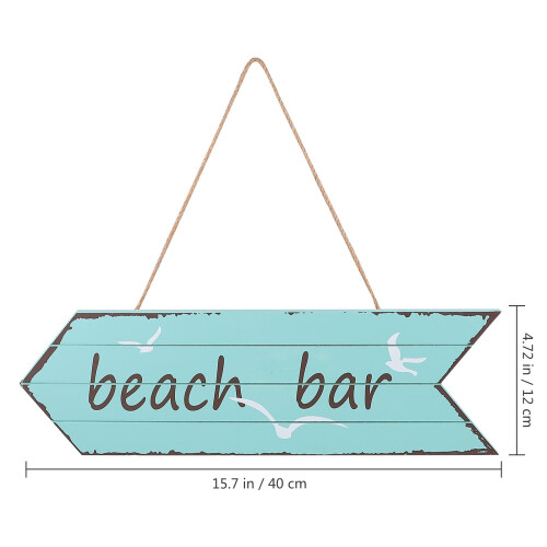 Κρεμαστή πινακίδα Guangmc Mediterranean Beach Bar - Nautical Ocean Decor 1