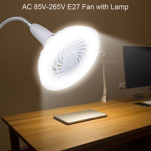 OOKWE10W loftsventilatorlampe E27 LED-lys med B22 til E27-adapterfatning til værelse 1
