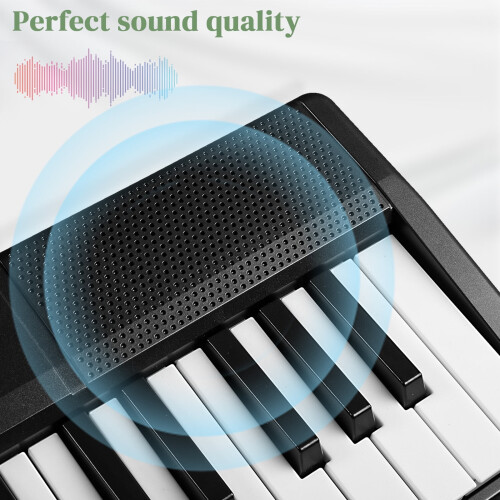 Πτυσσόμενο πιάνο 61 πλήκτρων με Bluetooth, ημιβαρυμένα πλήκτρα, φορητή τσάντα χειρός - 2
