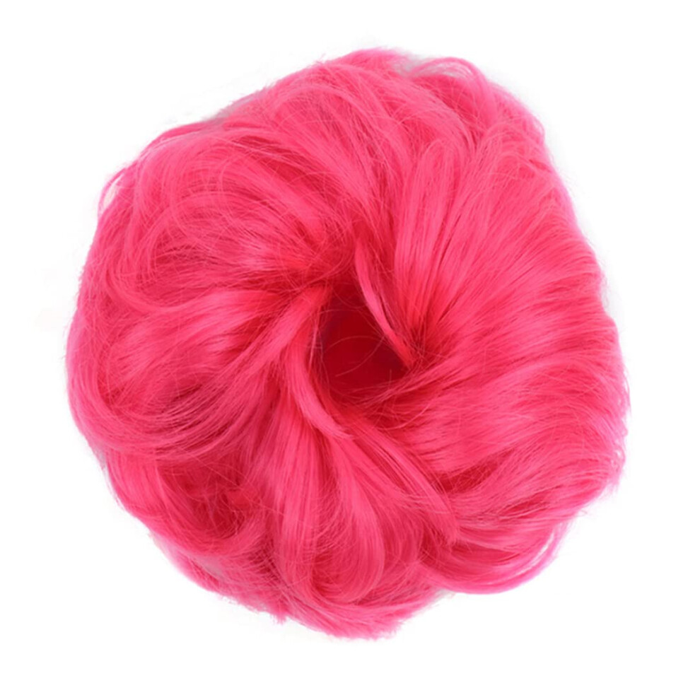 Hair Bun Extension for Women Synthetic Curly Chignon with Claw Clip, Natural Blend, Instant Volume Boost