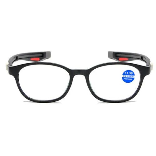 Stilvolle Blaulichtfilter-Lesebrille mit Magnet (+0,75 - +4,0) Schwarz +3 2