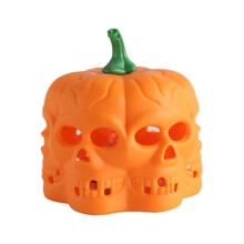 Alennusmyynti! 6 kpl Halloween LED-kurpitsa-kynttilävaloja, LED-kallovalo, Halloween-kurpitsa-yövalo, oranssi teekynttilä Halloween-koristeluun