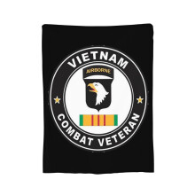 Flanelldecke für Vietnam-Veteranen, 203 x 152 cm, weich und leicht, für alle Jahreszeiten geeignet, antimikrobiell und geruchshemmend.