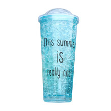 Copo de Canudo Poaug em Promoção para o Verão, Copo Portátil com Canudo Duplo, Copo para Água e Gelo em Oferta para Cozinha A
