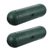 Guangmc 2pcs Capsule Shaped Weatherproof Cord Covers for Indoor/Outdoor Lights