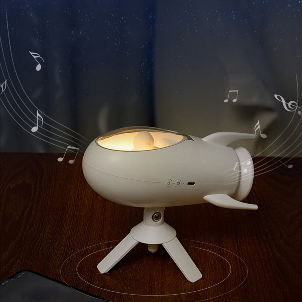 Jacenvly Ship Bluetooth Speaker Night Infinite Dimming Mode, Music Player, Compatible With All Devices, Christmas Gift For Teens, Warm Light/White 9773935622197