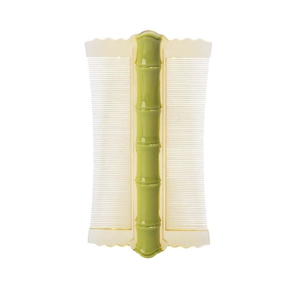 Green Double Sided Anti Static Hair Comb with Fine Teeth and Ergonomic Handle for Styling