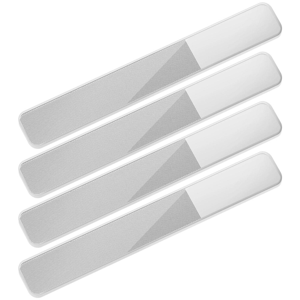 4Pcs Crystal Nano Glass Nail File Set with Shine Buffer for Smooth Natural Fingernails and Toenails
