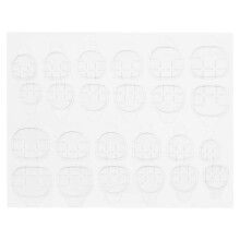 16 Sheets Clear Nail Glue Sticker Sheets for Press On Nails, Double Sided Adhesive, Easy Removal
