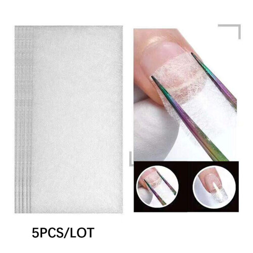 Fiberglass Nail Extensions Kit with Silk Wraps for Broken Nails, Clear, Durable, Easy DIY 1