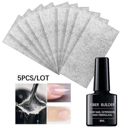 Fiberglass Nail Extensions Kit with Silk Wraps for Broken Nails, Clear, Durable, Easy DIY 2