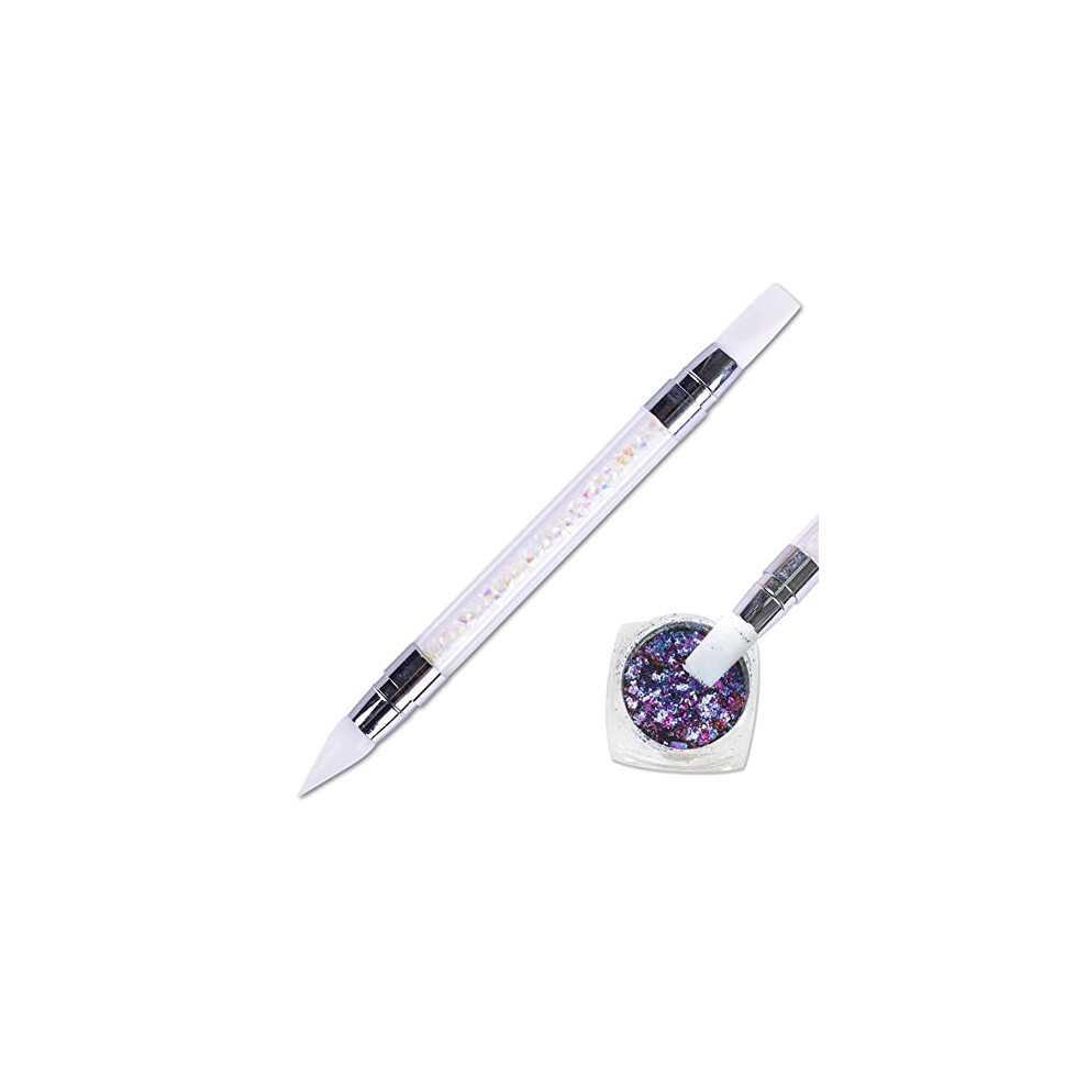 Double Ended Nail Art Silicone Pen with Dual Tips for Precise Shaping and Dotting