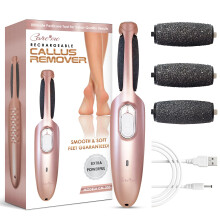 Electric Callus Remover for Feet with DualSpeed Control, USB Rechargeable Pedicure Foot File Rose Gold