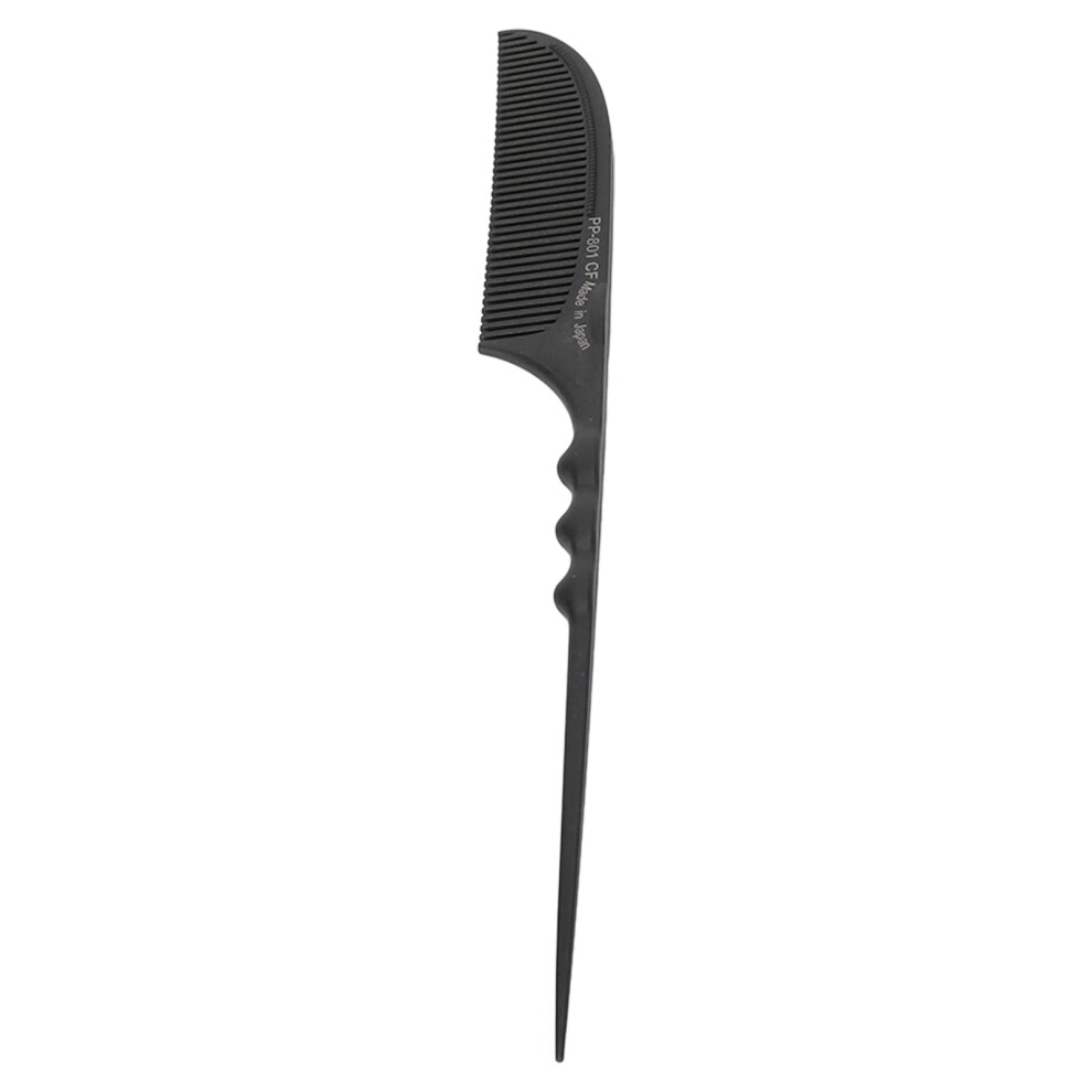 Unisex Black Professional Tail Comb With Ergonomic Grip, Heat Resistant Salon Styling And Sectioning Tool