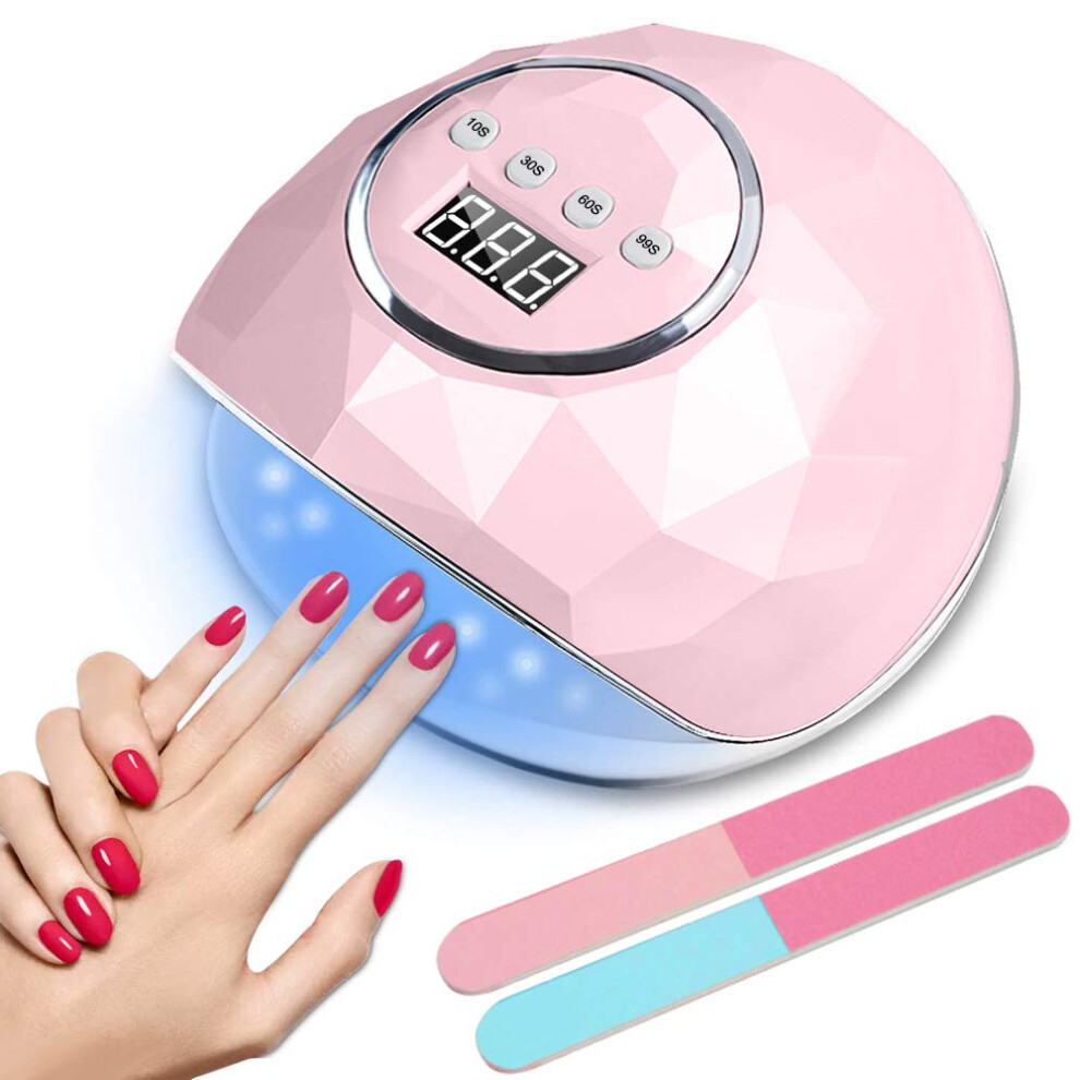 UV LED Nail Lamp 72W Gel Polish Dryer with 4 Timers for Fast Curing, Salon and Home Use