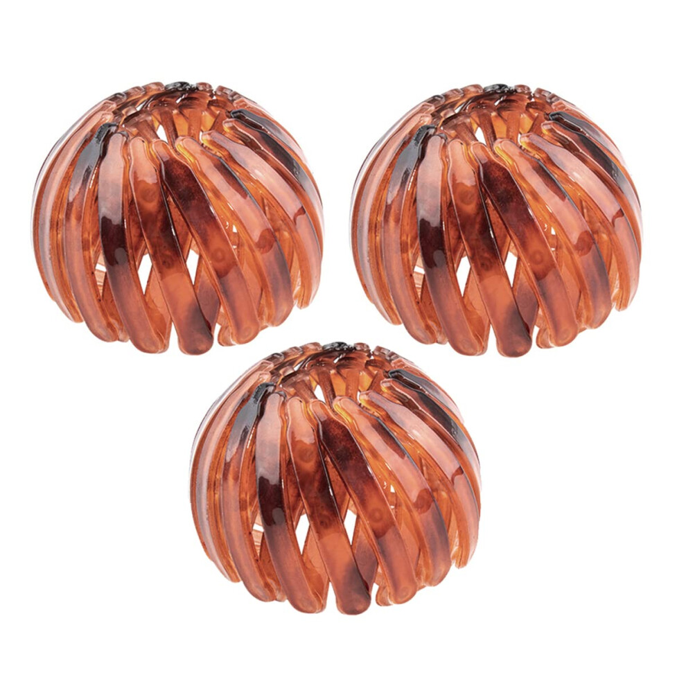 Unisex Hair Bun Maker And Ponytail Hair Clip Set, Expandable Bird Nest Design, Gentle Hold For Quick Updo Styles