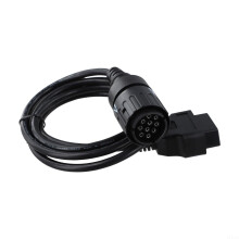 OBD2 Diagnostic Cable 10 Pin to 16 Pin Adapter for Motorcycles Round Port, Compatible with ELM327, OBDLink, MotoScan
