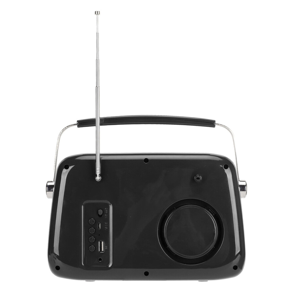 Retro Bluetooth Radio Speaker 5W, 1500Mah, 9.2X7.6x3.5in, Black 3471381809327