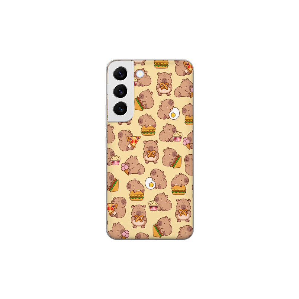 Compatible With Samsung Galaxy S22 5G Transparent Case Kawaii Capybara Mobile Case With Several Cute Characters 9773935412095