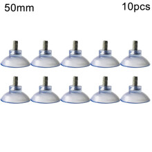 Minxio 10 Pcs M8 Clear Nut Thumb Screw Suction Cups/Pad Suckers Turn Plastic/Rubber, 50mm