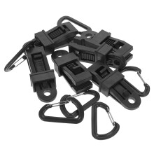 Planenclips, 6-teiliges Reisezubehör, Karabiner, Campingausrüstung, Kunststoff