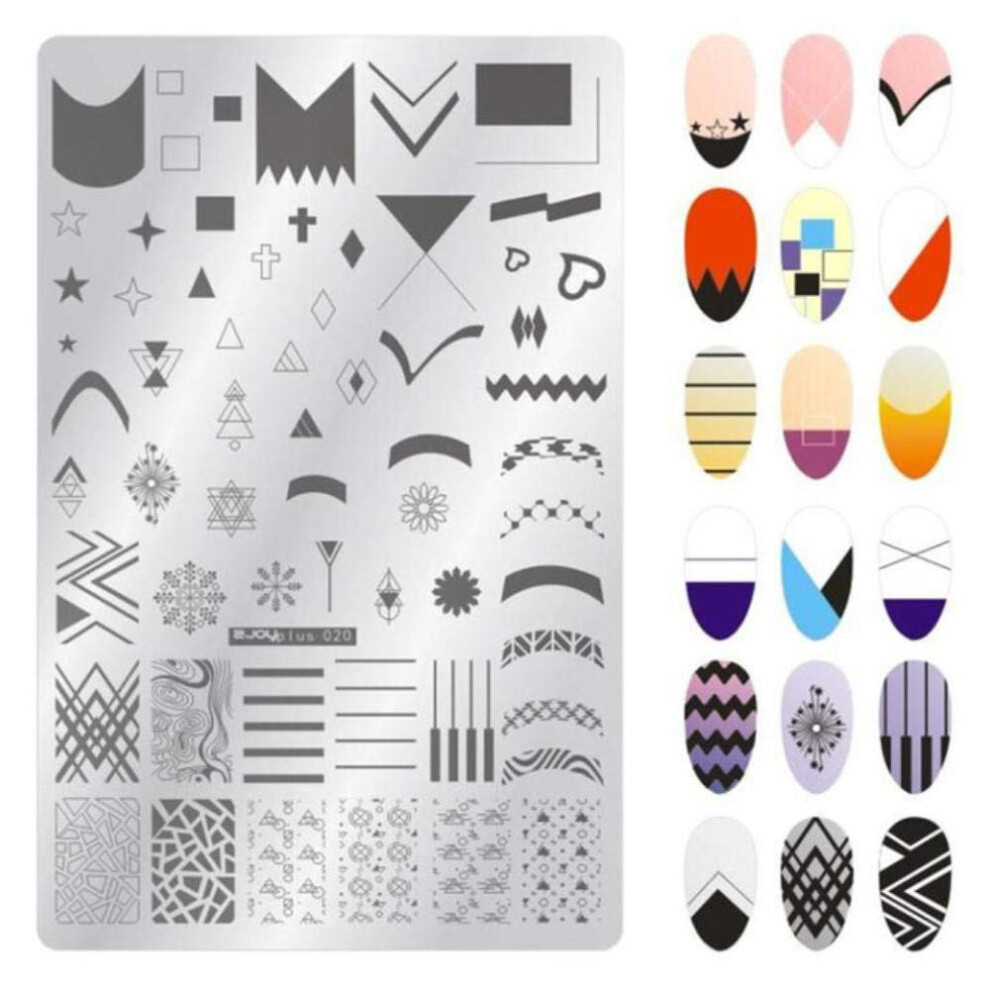 Nail Art Stamping Plate with Dog Tiger Lion Animal Patterns, Reusable Stainless Steel Stencil