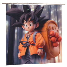 Voděodolný sprchový závěs z polyesterové tkaniny Dragon Ball, dekorace do koupelny, sada sprchového závěsu s háčky, 72X72 palců