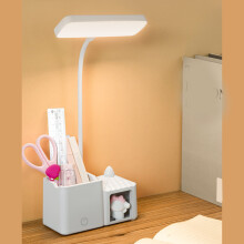 LED stolová lampa s držiakom na pero, nabíjateľná cez USB, 3 režimy, flexibilný husí krk, čítacie svetlo pre deti, ktoré chránia zrak,