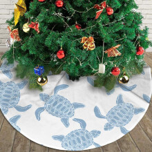 Weihnachtsbaumrock, 30 Zoll große schwimmende blaue Schildkröte für Weihnachtsdekorationen und -ornamente