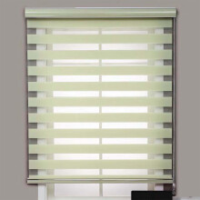 Roller Blinds Dual Layer Zebra Shades with Blackout & Sheer Panels for Windows 110x180cm Green