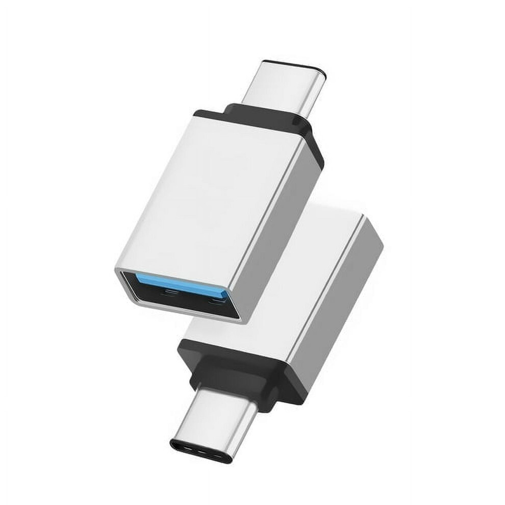 2Pcs Usb To Usb C Adapter, Usb C To Usb Adapter, Type C To Usb Otg Adapter Usb-C Male To Usb 3.0 Female Adapter Charger Data Sync Converter, Silver 9773935622715