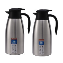 2x sølv 304 rustfrit stål 2 l termokande vakuumisoleret vandkande kaffe te mælkekande termokande