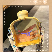 Sueyeuwdi Hydrojug Water Bottle Cute Girl Heart Crossing Water Cup Girl Student Fruit B Cup Children Portable Plastic Cup Kitchen Gadgets 16*13*4cm