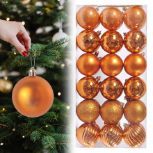 36-teiliges Set Weihnachtskugeln, funkelnde bronzefarbene Weihnachtsbaumdekoration für Festtage, Hochzeiten und Partys – kompatibel mit