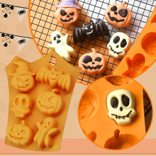 Molde para pasteles Yakbaofuo de 6 cavidades, ideal para Halloween, Halloween, dulces, chocolates y repostería.