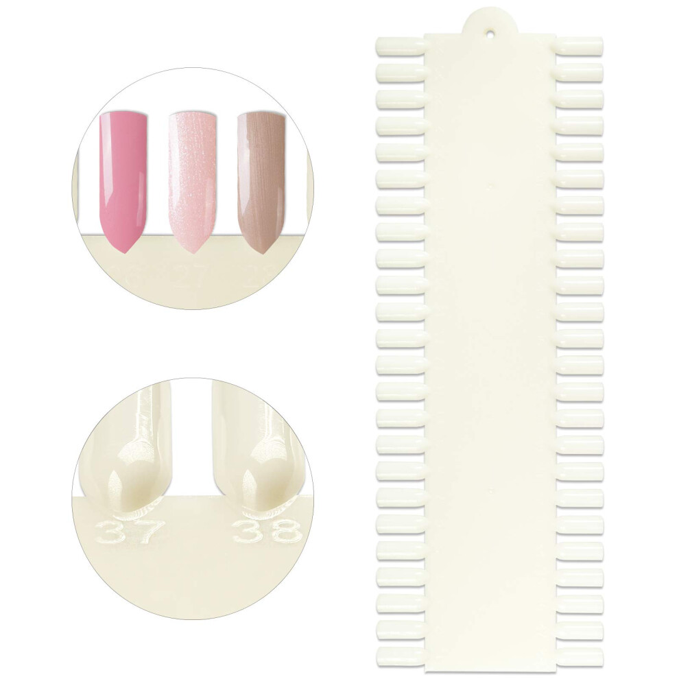48 Tip Nail Display Palette Natural Color for Nail Art Practice and Polish Swatch