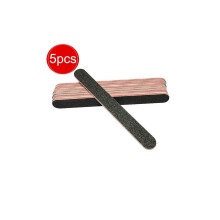 Black Double Sided Nail File 18cm for Manicure, Professional Nail Art Shaping Tool, 5pcs