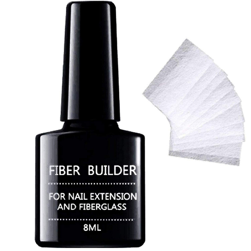 Nail Extension Fiberglass Kit with Silk Wraps for Gel Nails, Lightweight  and Durable Finish