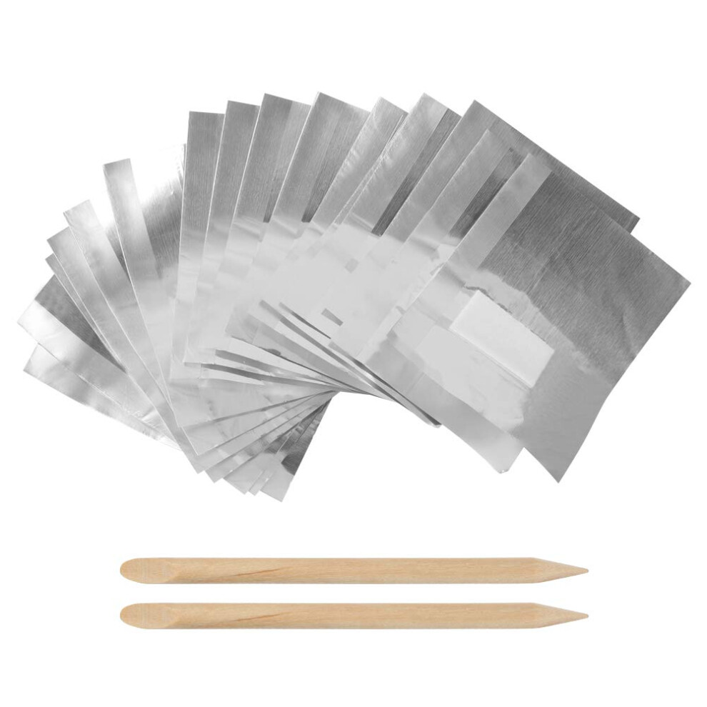 Gel Nail Polish Remover Set with 100 Precut Foil Nail Wraps for Fast Mess Soak Off
