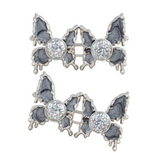 Jeans Waist Buckle Clips with Detachable Metal Fasteners for Durable Denim Fit Adjustment Grey