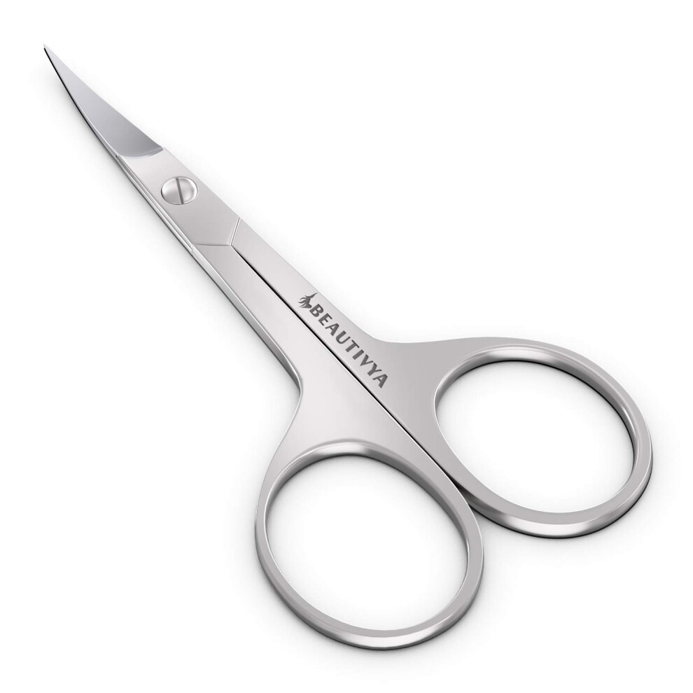 Cuticle Scissors Stainless Steel with Precision Curved Blades for Manicure Nail and Eyebrow Grooming