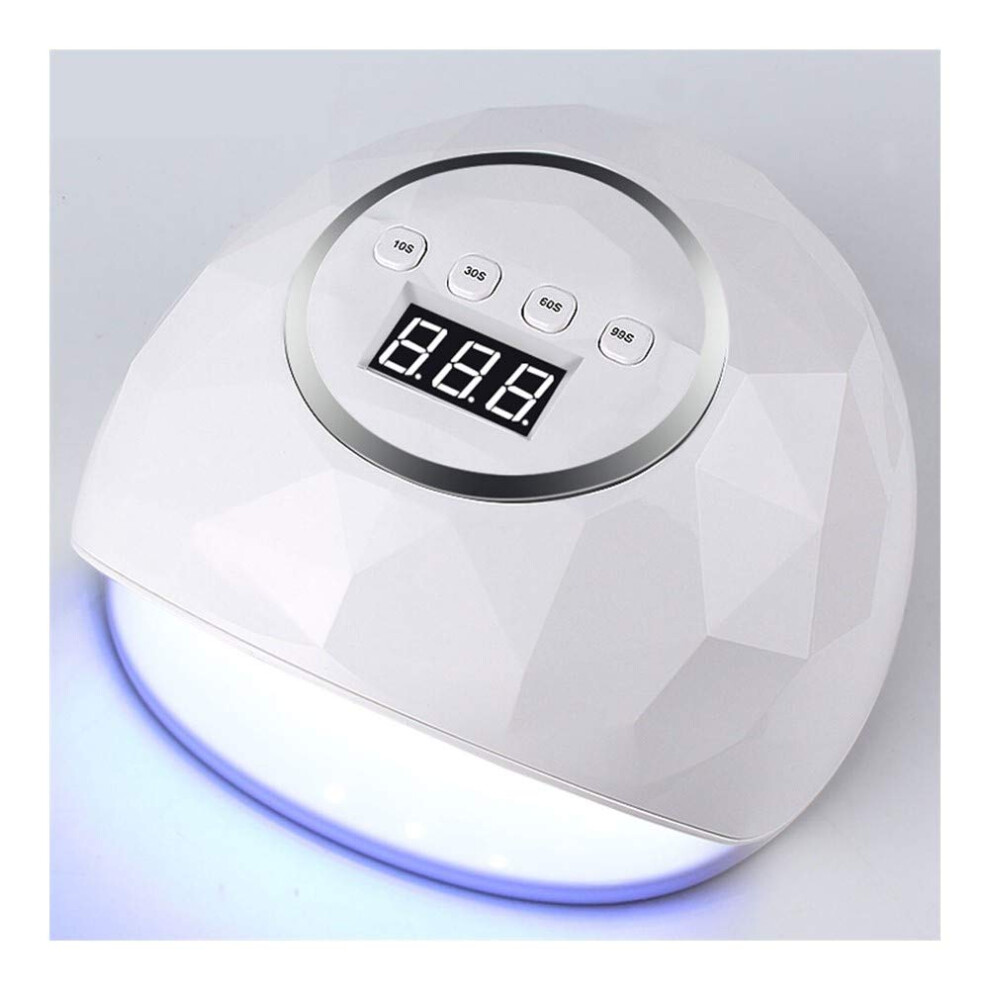 White Uv Led Nail Lamp 72W Gel Nail Dryer With Auto Sensor, 4 Timers, Lcd Display For All Gels,