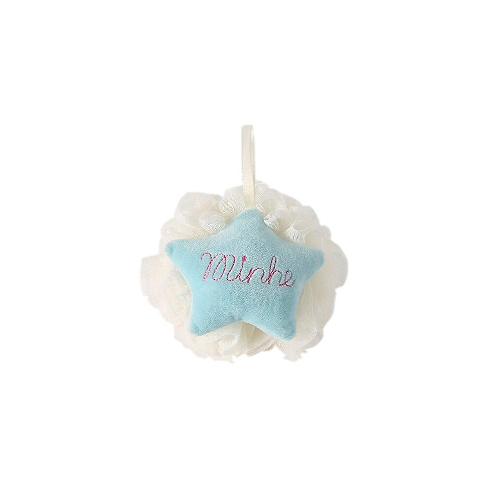 Bath Sponge Mesh Shower Pouf for Gentle Skin Exfoliation and Rich Foam with QuickDry Lanyard