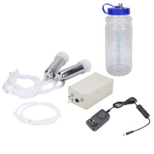 Máquina de ordeño ajustable, máquina de ordeño recargable para vacas con ordeñadora portátil a batería, potente máquina de ordeño por vacío