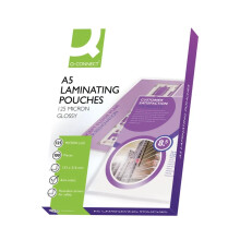 Q-Connect A5 Laminating Pouches, 125 micron per side (250 micron total), 153x216mm, Pack of 100 - KF04108