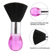 Barber Neck Face Duster Brush with Soft Flexible Bristles and Ergonomic Handle for Quick Hair Removal