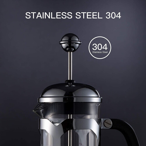 French Press Coffee Maker(12 Oz),Press System,Heat Thickened Borosilicate Glass, Easy Clean 1