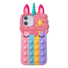 Pop It Fidget Toy Handyhülle für iPhone, weicher Silikonschutz, hochwertige Qualität, kompatibel mit iPhone 7/8