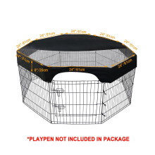 Playpen Cover 24 Inch, 8 Panels Waterproof Sun Shade Fence Cover Compatible with Zdhf Playpen (Cover Only)